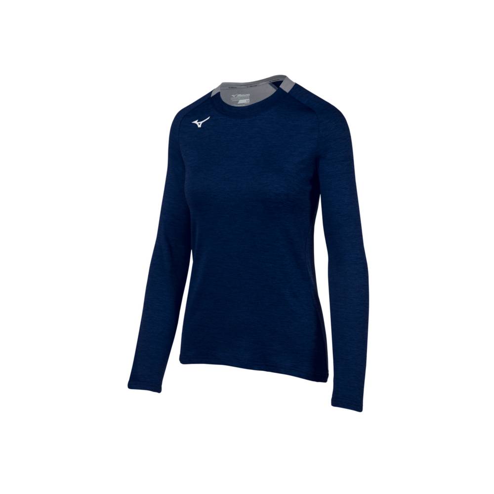 Womens Mizuno Alpha Long Sleeve Shirts Navy Philippines (AHMJTS498)